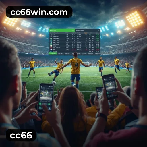 App cc66 para iOS e Android — interface mobile, login biométrico e PIX integrado